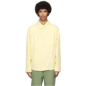 25 FW 아페쎄 남성 옐로우 바질 브로데 포이트린 데님 셔츠 241252M192043