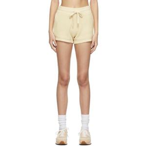 25 FW 랙앤본 여성 오프 화이트 데미 코튼 쇼츠 221055F088008