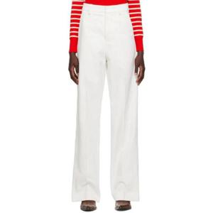 25 FW 아미 파리스 여성 화이트 4포켓 슬랙스 231482F087009