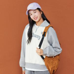 [소이] 여자 겨울이월 래글런반오픈카라맨투맨티(24W1451)