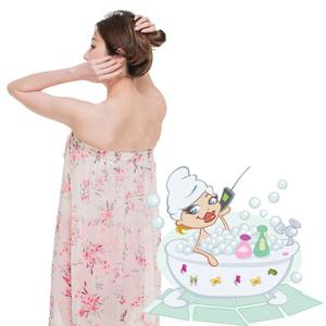 섹시한 느낌과 로맨틱 감성이 담긴 여행용 샤워가운 C