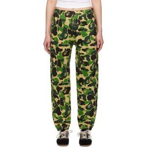 25 FW BAPE 여성 카키 ABC 카모 스웨트팬츠 242546F086002