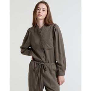 아떼 바네사브루노 여성 24FW ONLINE EXCLUSIVE 카키 포켓배색 긴팔블라우스 VLBL4D903K2