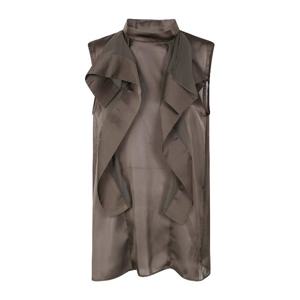 사카이 슬리브 러플 새틴 X 시폰 블라우스 25 07924 501