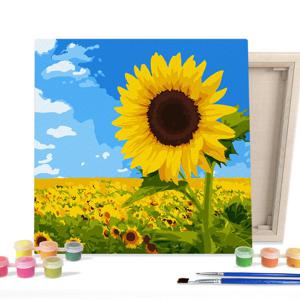 아이러브페인팅 DIY캔버스형 그림그리기 25x25cm 해바라기 친구
