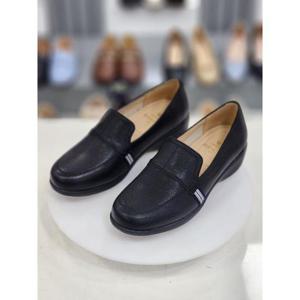 엘칸토 세이브존05 천연 염소가죽 5CM 사이드 포인트 통굽 캐주얼로퍼 LCWC06U513S