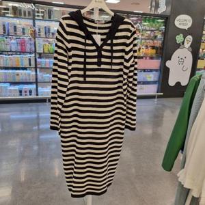 라티움 HC34 봄.가을단신축성좋은단가라니트후드원피스 T2513op01