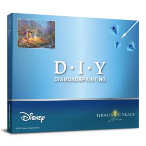 디즈니 토마스 킨케이드 미키와 미니의 캠프파이어 보석십자수 캔버스 40x50cm DT5004