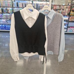 라티움 HC34 봄가을팔편한구김없는셔츠조끼분리보브세트 T2513SE06