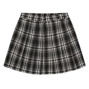 [에꼴리에]여아 밴딩 체크 패턴 플리츠 스커트 23A5851_BK