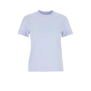 지방시 여성 연하늘 면 반팔 티셔츠 BW70ASGYPV 453