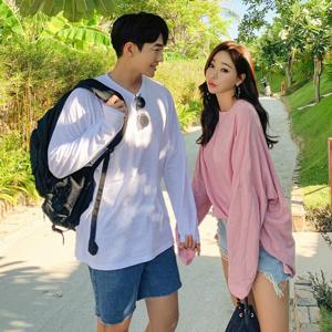 비바럽 / 컬러풀 루즈핏 긴팔 티셔츠 시밀러 커플룩 TP17895M