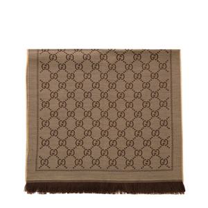 구찌 25FW 라이트브라운 GG 자카드 울 머플러 133483 3G200 2764