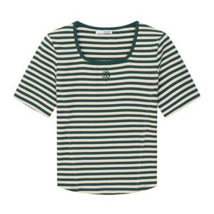 [르샵]25l3l22jts010uuu스퀘어넥 립배색 자수 반팔티셔츠_CJ