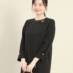 애비뉴투지 엄마옷 하객룩 보석 브로치 봄 가을 정장 원피스 빅사이즈 K04510