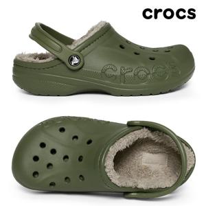 크록스 털실내화 바야 라인드 클로그 털실내화 아미그린 205969-3TC