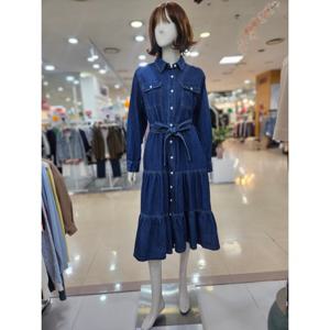 [아날도바시니]티어드 벨티드 데님원피스 AY04OP30S