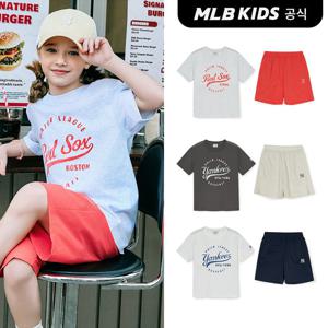 [MLB키즈 공식] 빈티지 원형 아트웍 티셔츠 세트 (3color) 7AS1VT153