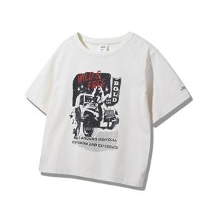 [지프]여성용 빈티지 그래픽 루즈핏 반팔티셔츠(JQ2TSF231)