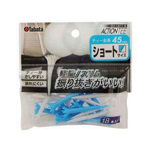 Tabata (타바타) 골프 티 플라스틱 티 슬림 45mm 액션 티 쇼트 GV1411 PWBL S