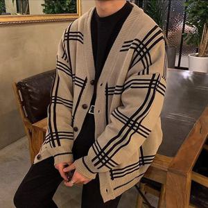 [모로엠] 남성 루즈핏 체크 가디건 DMC-CA-QCC867