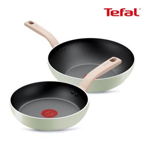 테팔 인덕션 민트 세이지 2종(후라이팬20+웍28)