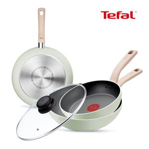 테팔 인덕션 민트 세이지 4종(팬20+28+웍28+유리뚜껑28)