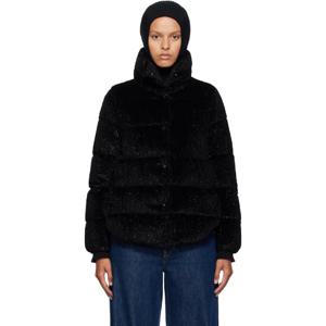 몽클레어 패딩 블랙 코체비스 코듀로이 쇼트 다운 재킷 242111F061066