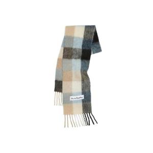 아크네 스튜디오 모헤어 체크 머플러 블루 베이지 블랙 CA0084-DIB