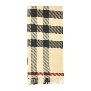 버버리 체크 패턴 프린지 엣지 울 스카프 8079240 A1450