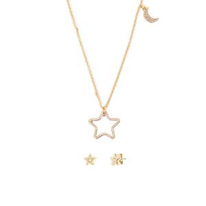 코치 여성 목걸이 귀걸이 세트 518490 GLD 110