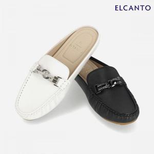 엘칸토  (LCWO28U513) 여성 양가죽 체인장식 블로퍼 1cm