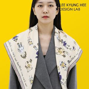 키치 스카프 앙쥬 아이보리 롱 90 스카프 여자 명품