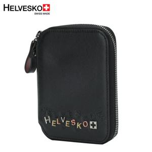 [헬베스코] 로고장식 천연소가죽 골프 머니지갑