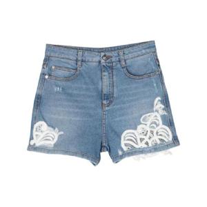 25 FW 에르마노설비노 레이스 패널 데님 미니 쇼츠 D447P323APCNJ TP432227631