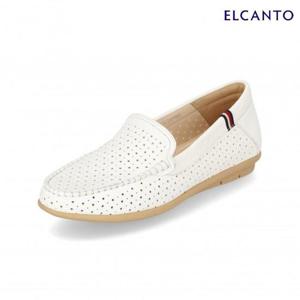 엘칸토  (LCWC13U313) 여성 양가죽 펀칭 패턴 캐주얼 로퍼 2cm