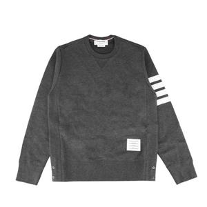 25SS 톰브라운 MJT021H 00535 025 남성 4-바 니트 크루넥 스웨트 셔츠 다크 그레이