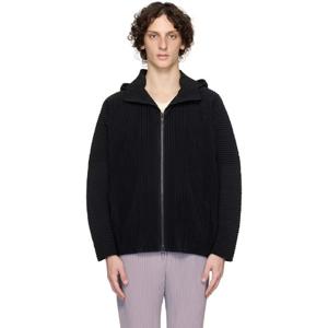 25 FW Homme Plisse Issey Miyake 남성 블랙 먼슬리 컬러 메이 재킷 252729M180007