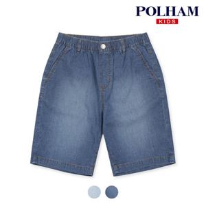 [폴햄키즈][폴햄키즈] 시그니처 공용 5부 데님 숏츠_PKD2DH3023