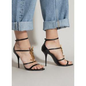 25 FW 생로랑 여성 카산드라 힐 샌들 sla0255053blk