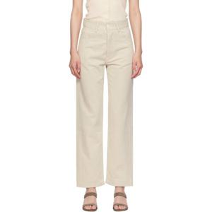 25 FW 베이스레인지 여성 베이지 타조 데님 진 251922F087001