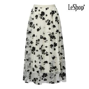 [르샵]블랙 로즈 시스루 스커트 (BP6SK010A)