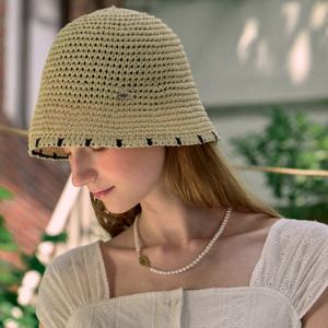 Line Point Bucket Hat - Light Beige [N25HMAC020LE]
