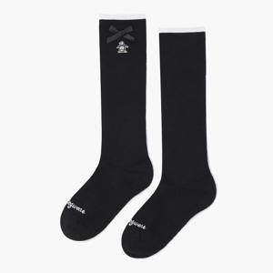 여성 베이직 리본 니삭스 블랙(MQ322LSO71)