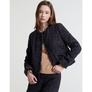 아떼 바네사브루노 24FW 스테디셀러 블루 올풀림장식 울혼방 트위드자켓 WVJA4D415B3