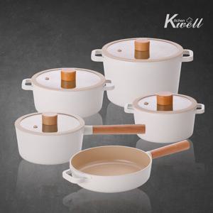 키친웰 토리 IH 인덕션 세라믹 냄비세트 5종(16양수+18편수+20양수+22곰솥+22프라이팬)