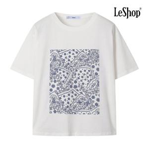 [르샵]사각 페이즐리 코튼 티셔츠 (BP7TS031A)
