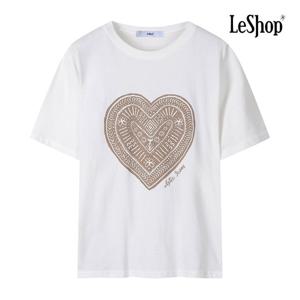 [르샵]에스닉 하트 프린팅 티셔츠 (BP7TS045A)