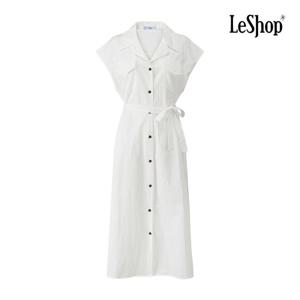 [르샵]더블 카라 버튼 허리끈 롱 원피스 (BP7OP040A)