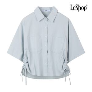 [르샵]투 포켓 스트링 카라넥 셔츠 (BP7BL056A)